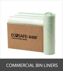 6400 Certified Compostable Bags 39 Gallon (33" x 48"), (Gauge: .85 mil) (Case of 90 Bags : 6 Rolls)