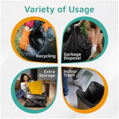 Heavy-Duty Black Trash Bags – 13–16 Gallon, 1.5 Mil, 250 Count