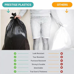 Heavy-Duty Black Trash Bags – 13–16 Gallon, 1.5 Mil, 250 Count