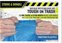 Heavy-Duty Blue Trash Bags – 50–55 Gallon, 1.3 Mil, 75 Count