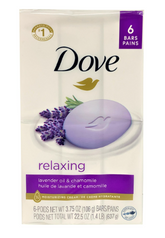 Dove Relaxing Bar Soap, Lavender Oil & Chamomile, 3.75 OZ, 6 CT