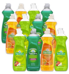 Palmolive Dish Soap Variety Pack - Bundle with 12 Liquid Dish Soaps with Assorted Scents of Orange Tangerine Apple Pear and Original Plus Sponge | Palmolive Dish Detergent (12.6 Oz Each)
