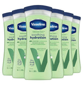 Vaseline Soothing Hydration 6-Pack – Intensive Care Moisturizing Hand and Body Lotion with Aloe, 400 ML