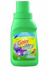Gain + Odor Defense Liquid Laundry Detergent, Super Fresh Blast Scent, 10 Oz (Pack of 12)