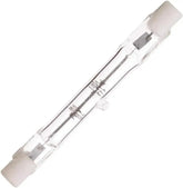 Satco S3146 100 Watt 1650 Lumens T3 Halogen Double Ended R7S Base 120 Volt Clear 78mm Light Bulb, Dimmable
