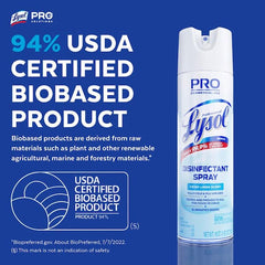 Disinfectant Spray, Household Cleaning Supplies, Antibacterial & Sanitizer, Deodorizer, Crisp Linen 19oz (12-Pack)