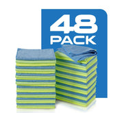 Microfiber Cleaning Cloths, Multi-Colored (48-Pack)