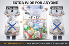 Heavy-Duty Clear Trash Bags – 55 Gallon, 2 Mil, 80 Count