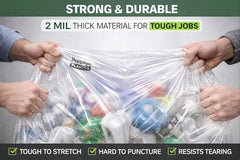 Heavy-Duty Clear Trash Bags – 55 Gallon, 2 Mil, 80 Count
