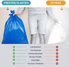 Heavy-Duty Blue Trash Bags – 50–55 Gallon, 1.3 Mil, 75 Count