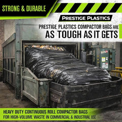 Heavy-Duty Black Compactor Bag Tubing – 40" x 244 ft, Continuous Roll