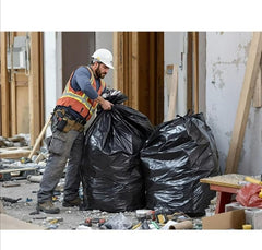 Black Construction Trash Bags – 45 Gallon, 3 Mil, 75 Count