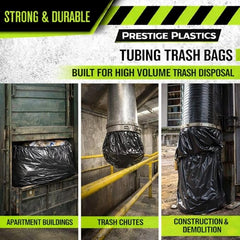 Black Compactor Bag Tubing – 32 in x 244 ft, Heavy Duty