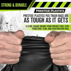 Black Construction Trash Bags – 45 Gallon, 3 Mil, 75 Count