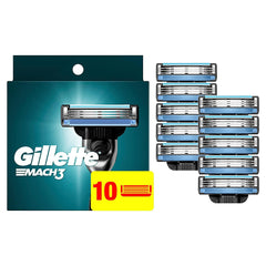 Gillette Mach3 Razor Refills for Men, 10 Razor Blade Refills - Pack of 4