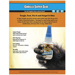Gorilla Super Glue, Two 3 Gram Tubes, Clear, 10 Pack