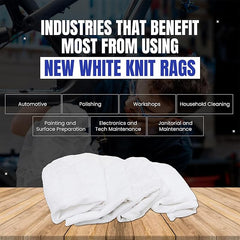 Premium White T-Shirt Cleaning Rags (25 lbs. Box) – White Cotton Rag for Cleaning, Staining, Painting, Oil, Grease & Dust Removal – Shop Rags Bulk for Multipurpose use