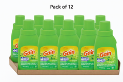 Gain Liquid Detergent, Original Scent, 10 Ounce, Pack of 12