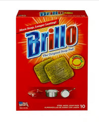 Brillo Steel Wool Soap Pad Lemon (10-Count Case of 12)