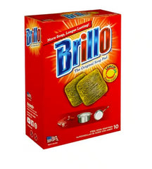 Brillo Steel Wool Soap Pad Lemon (10-Count Case of 12)