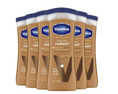 Vaseline Cocoa Radiant 6-Pack – Intensive Care Moisturizing Hand and Body Lotion , Pure Cocoa Butter 400 ml