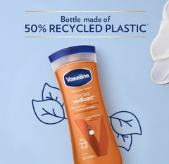 Vaseline Cocoa Radiant 6-Pack – Intensive Care Moisturizing Hand and Body Lotion , Pure Cocoa Butter 400 ml