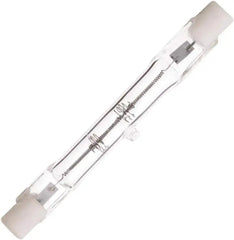 Satco S3146 100 Watt 1650 Lumens T3 Halogen Double Ended R7S Base 120 Volt Clear 78mm Light Bulb, Dimmable
